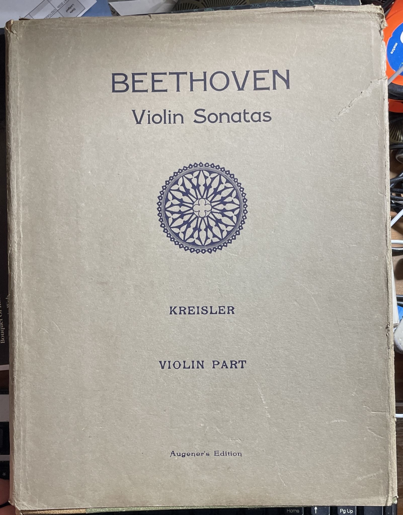 Beethoven Violin Sonatas Kreisler Violin Part Augener's Edition