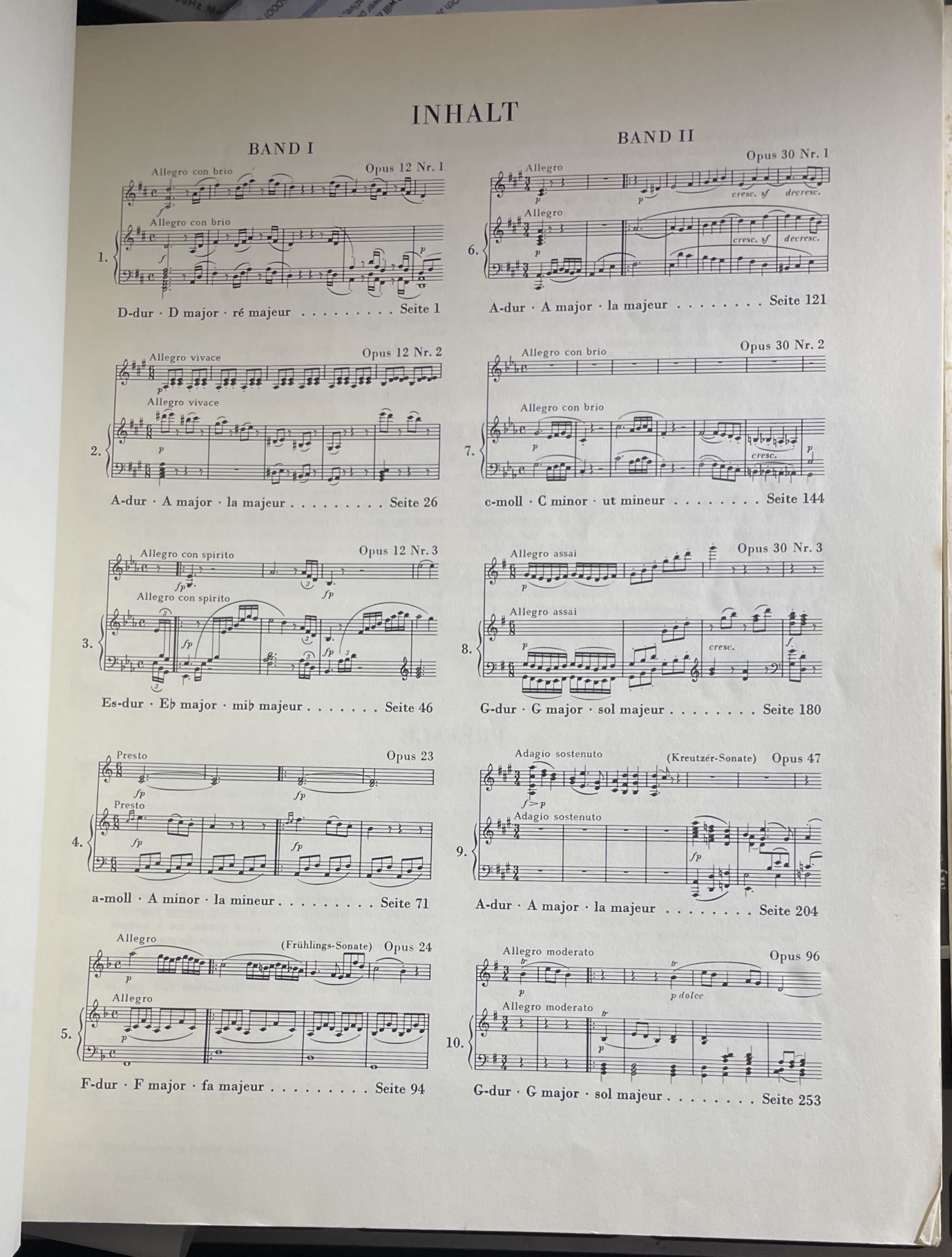Beethoven Sonaten Klavier Und Violine Band 1 and Fur Klavier Und Violine Band 1