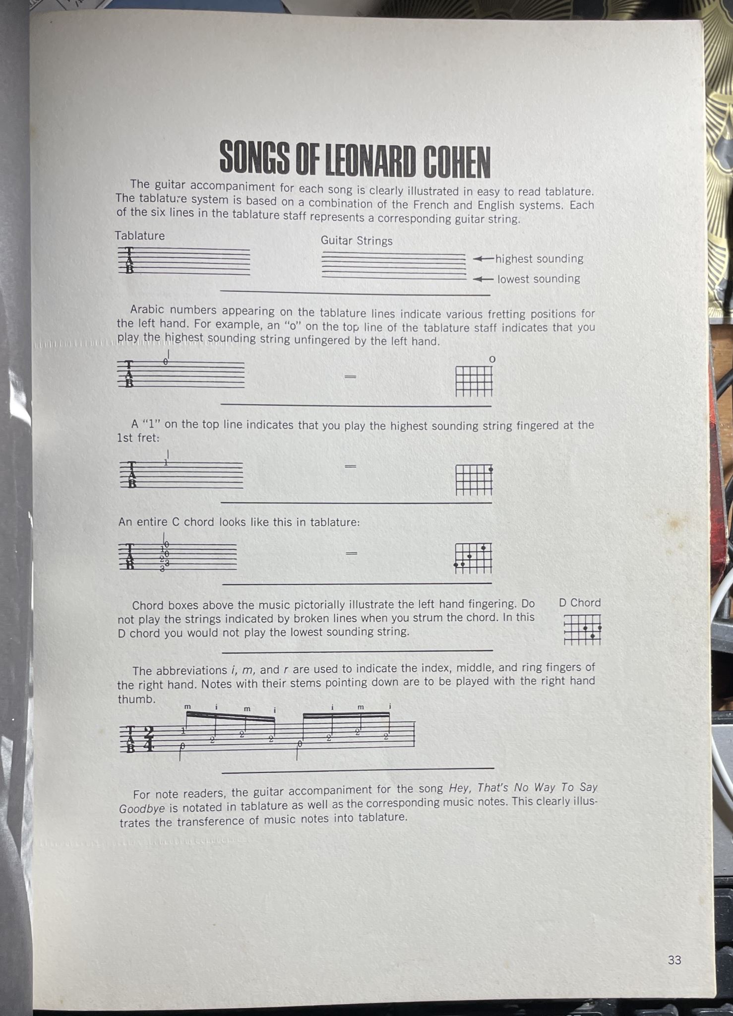 Song of Leonard Cohen Herewith Music, Words and Photographs