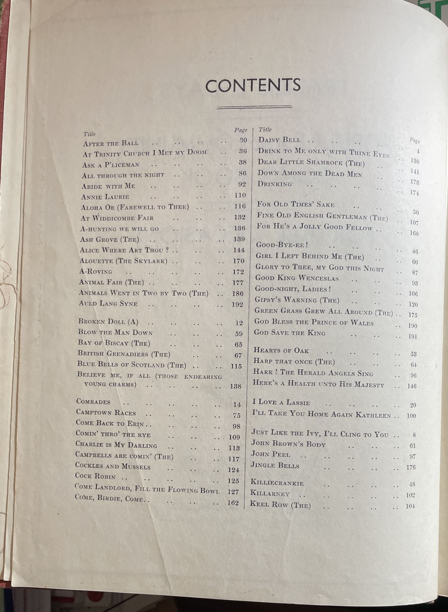 Francis & Day's Popular and Community Song Book For All Occasions