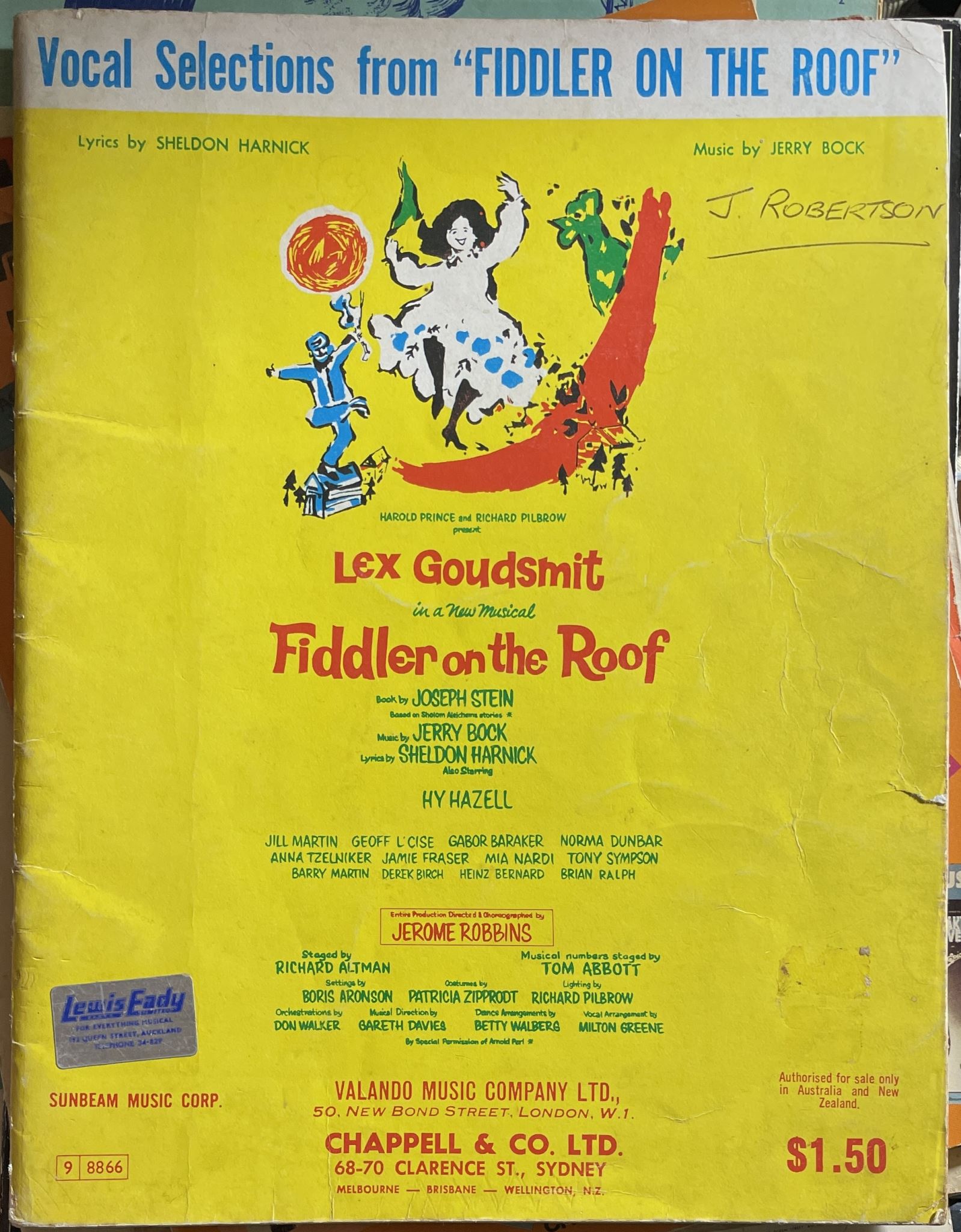 Vocal Selections from 'Fiddler on the Roof'