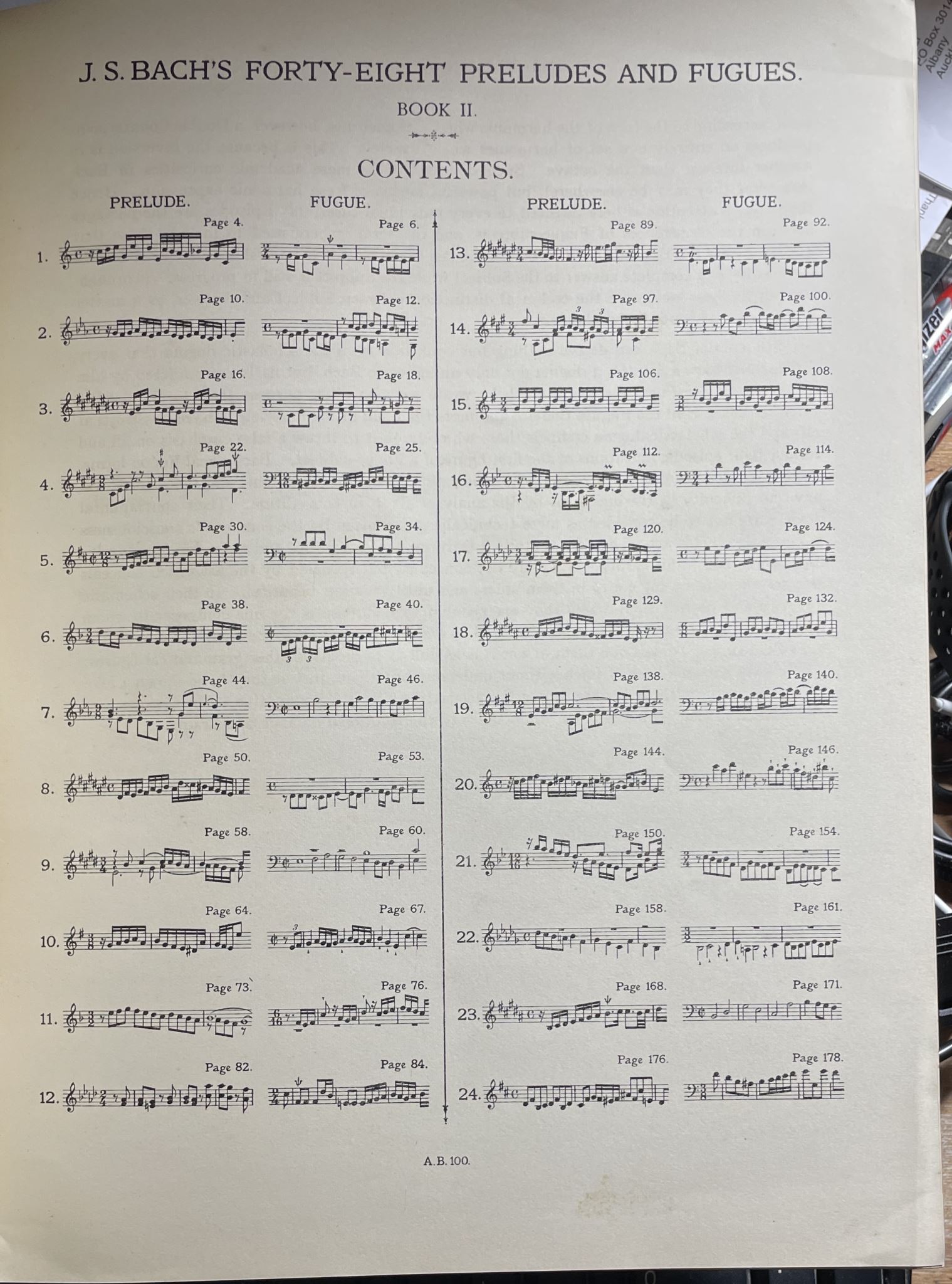 J. S. Bach Forty-Eight Preludes & Fugues Book II