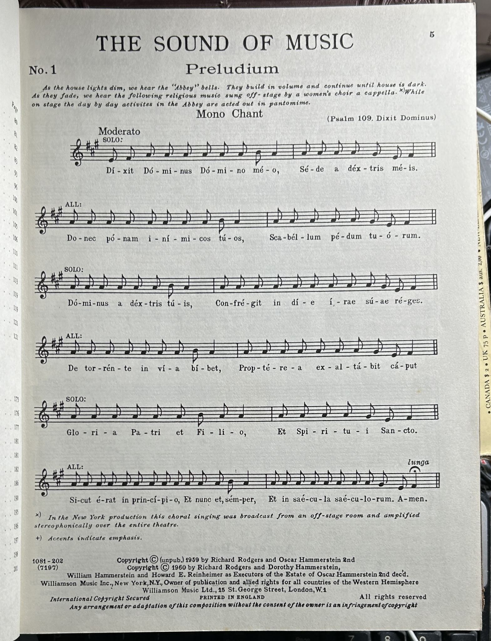The Sound of Music Vocal Score by Richard Rodgers, Oscar Hammerstein 2nd