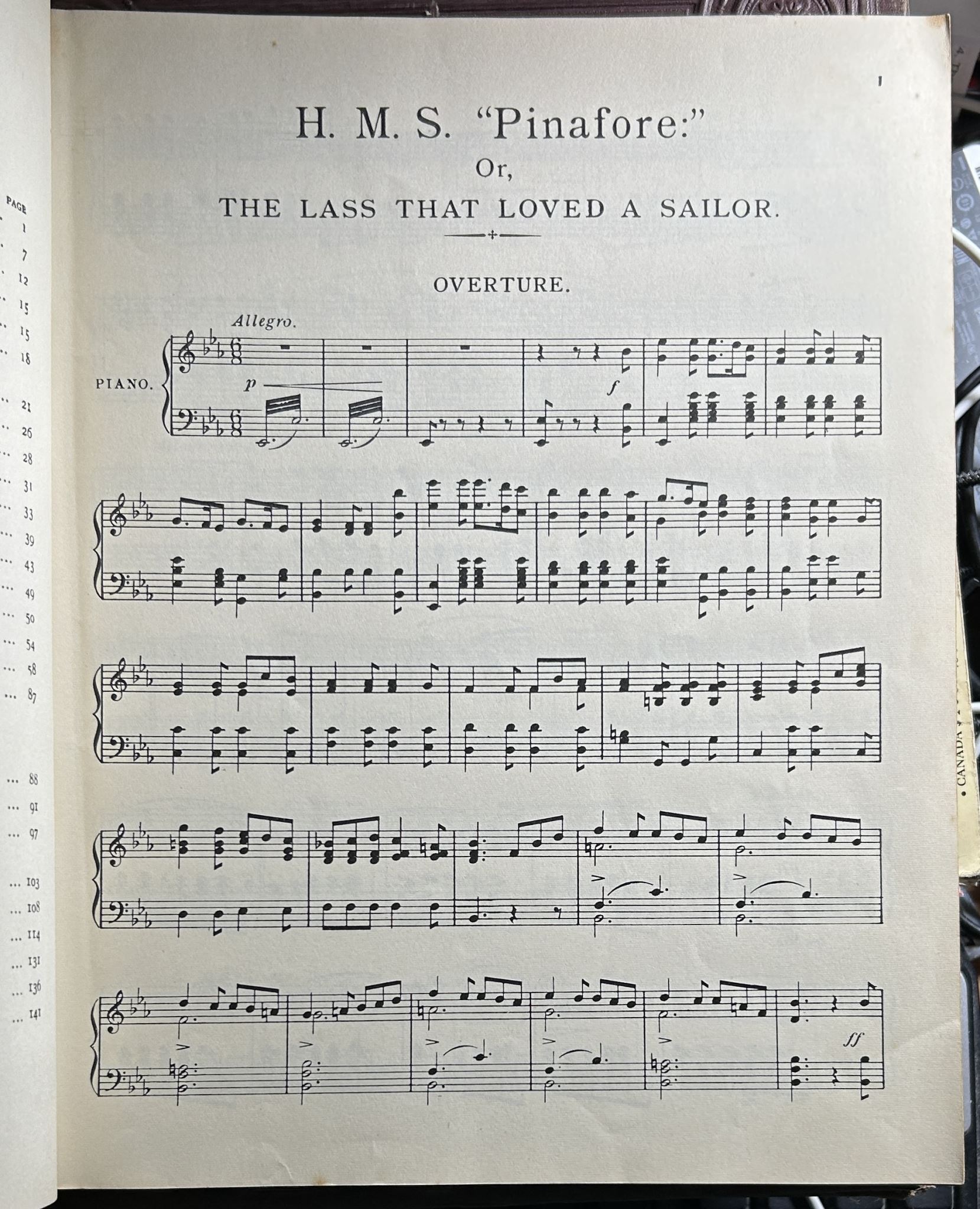 H. M. S Pinafore or The Lass That Loved A Sailor by W S Gilbert, Arthur Sullivan