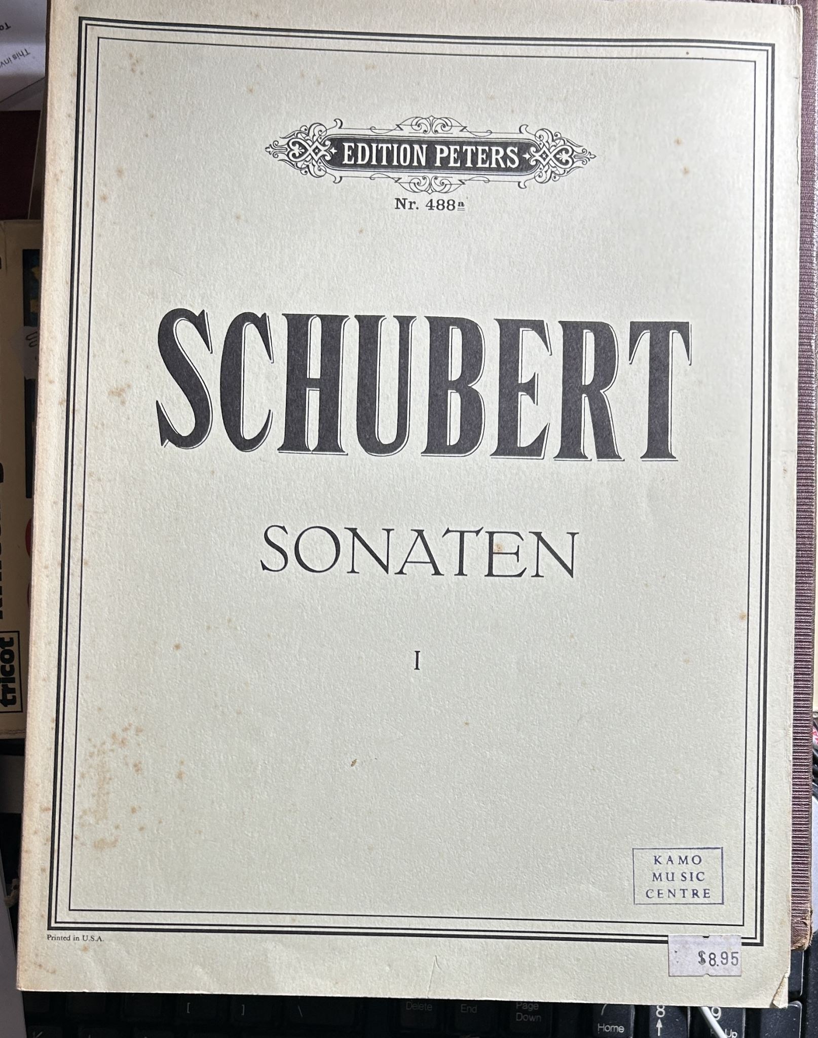 Schubert Sonaten I Edition Peters Nr 488a
