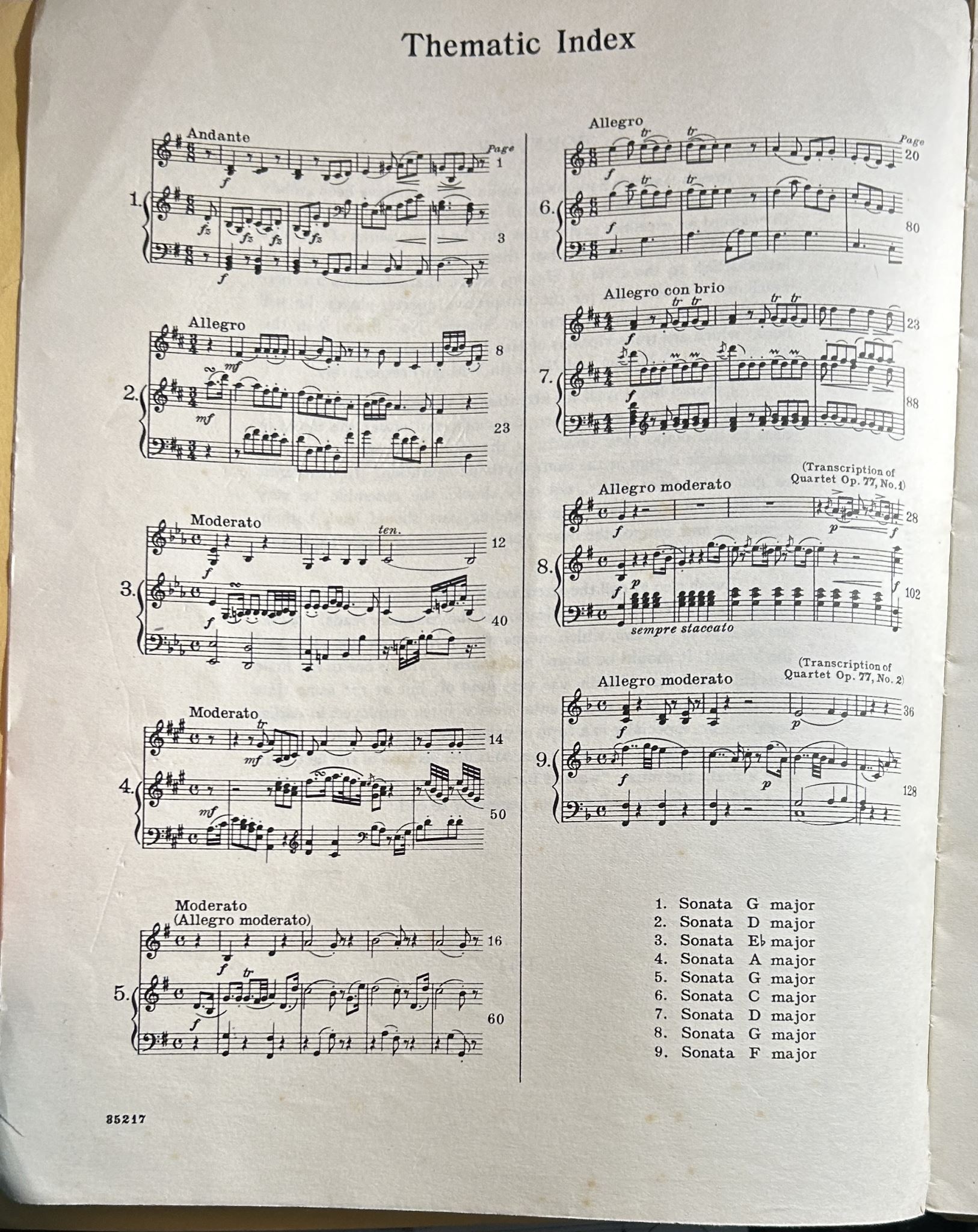 Schirmer's Library of Musical Classics Haydn Nine Sonatas For Violin and Piano