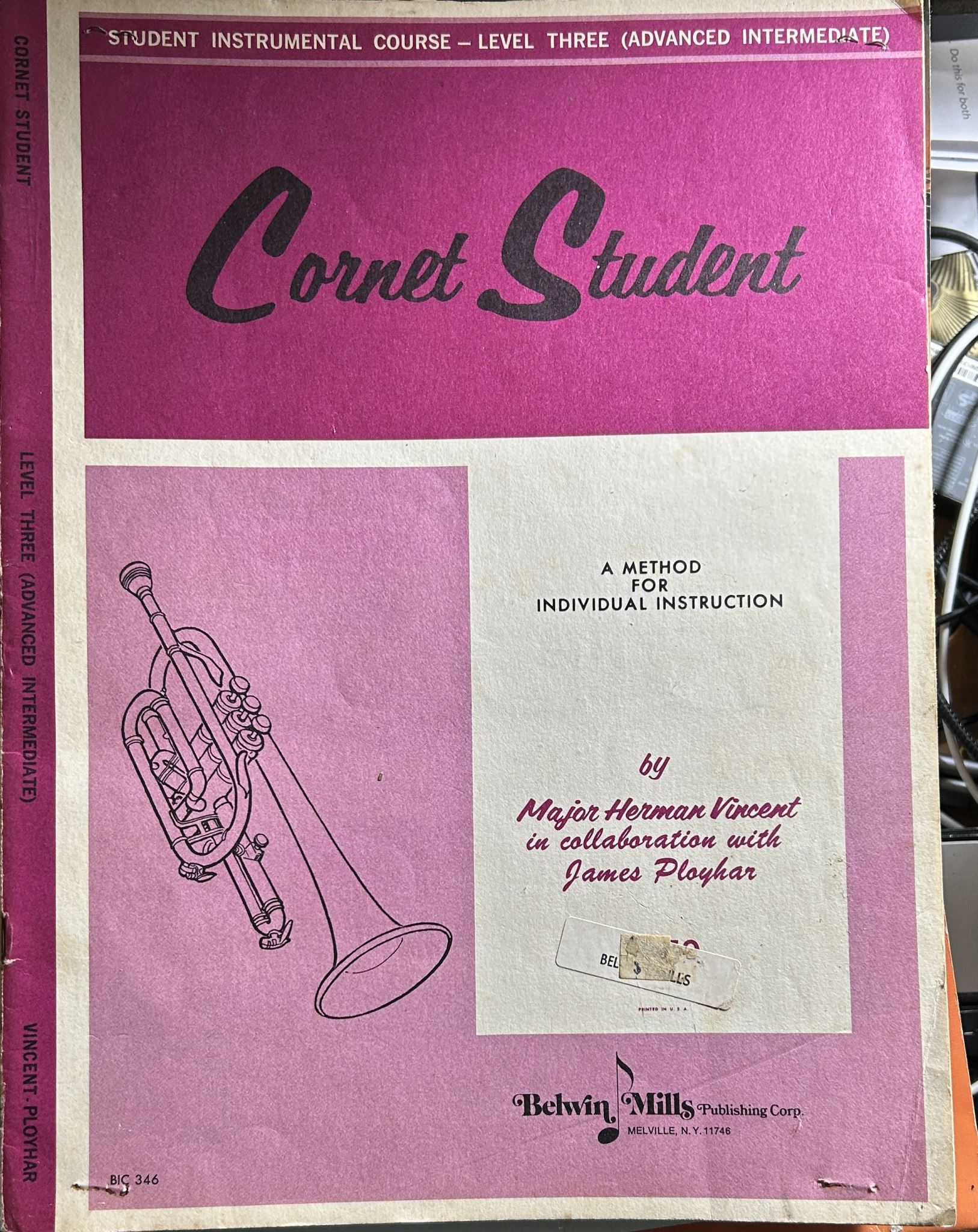 Student Instrumental Course Level 3 Advanced Intermediate for Cornet Student