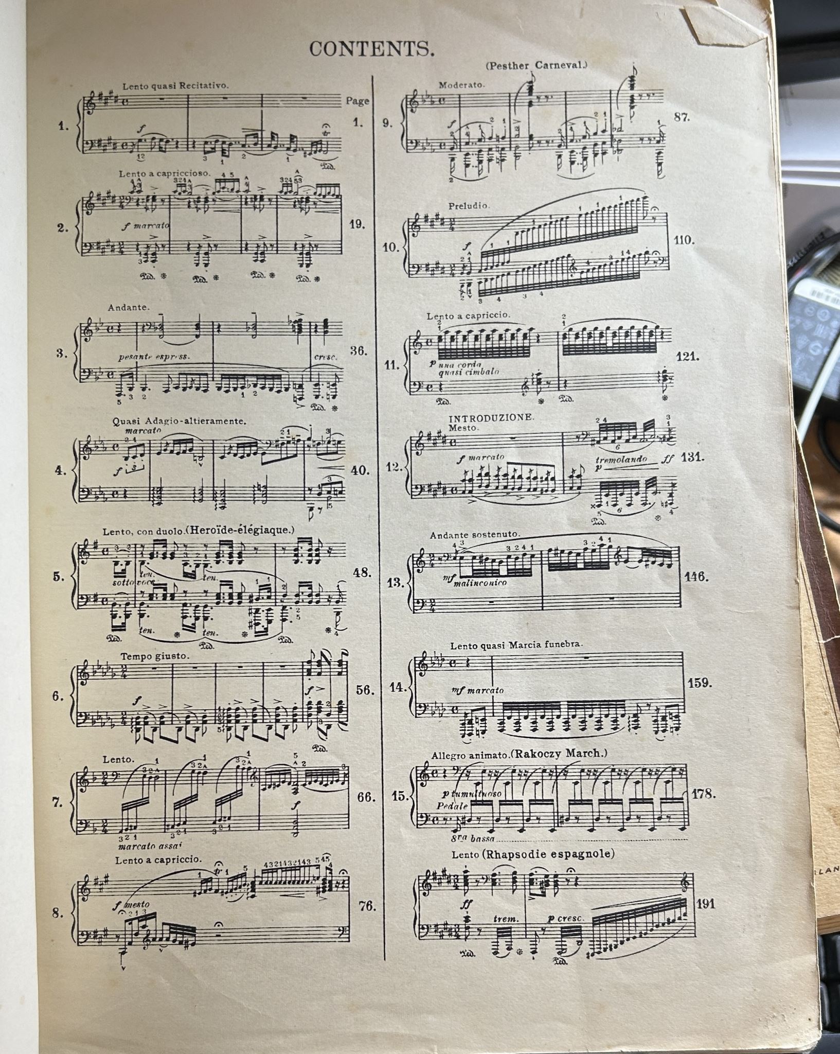 Liszt Rhapsodies Hongroises For Pianoforte Vol II Nos 10 to 15 & Espagnole