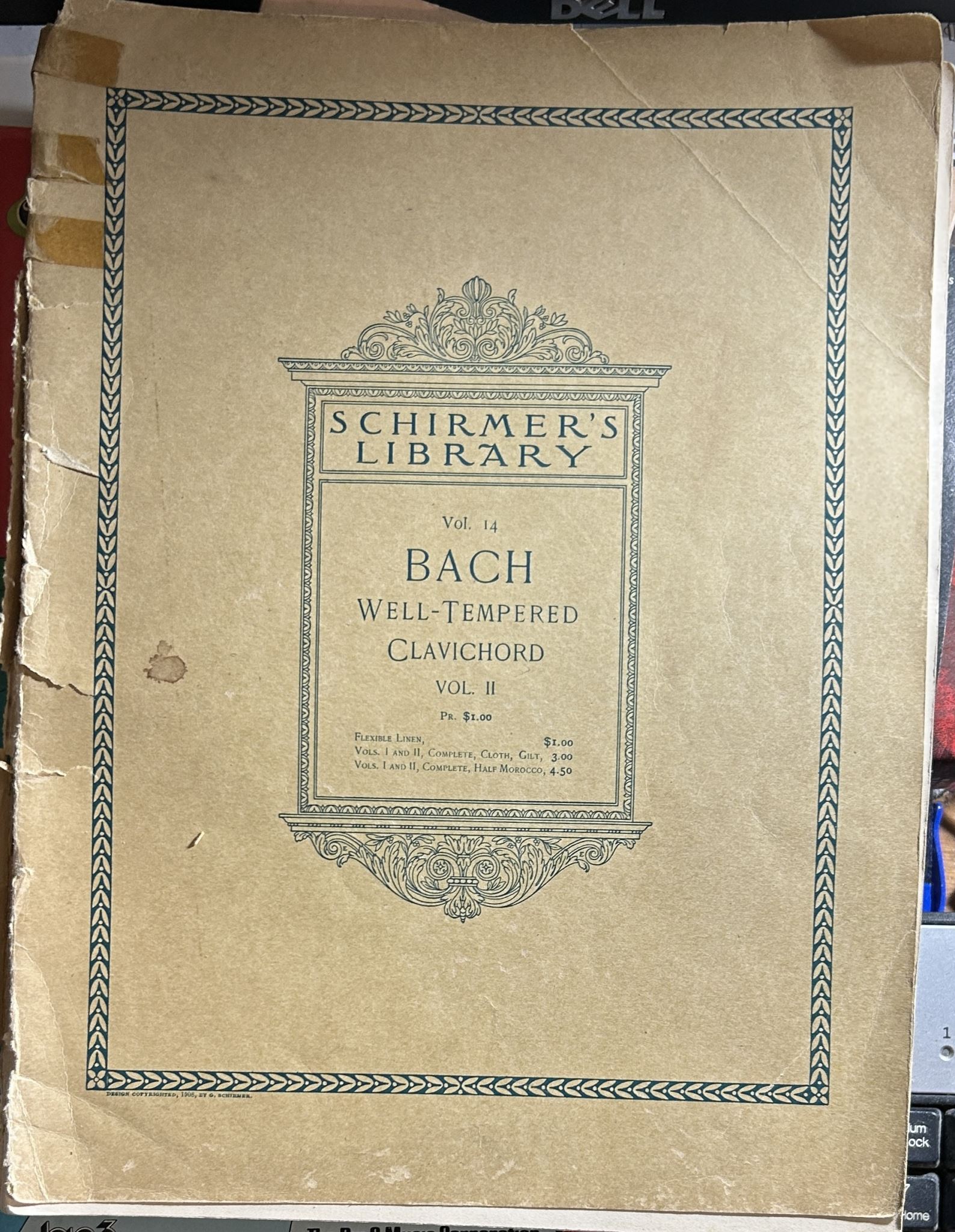 Bach Well-Tempered Clavichord Vol II Schirmer's Library Vol 14