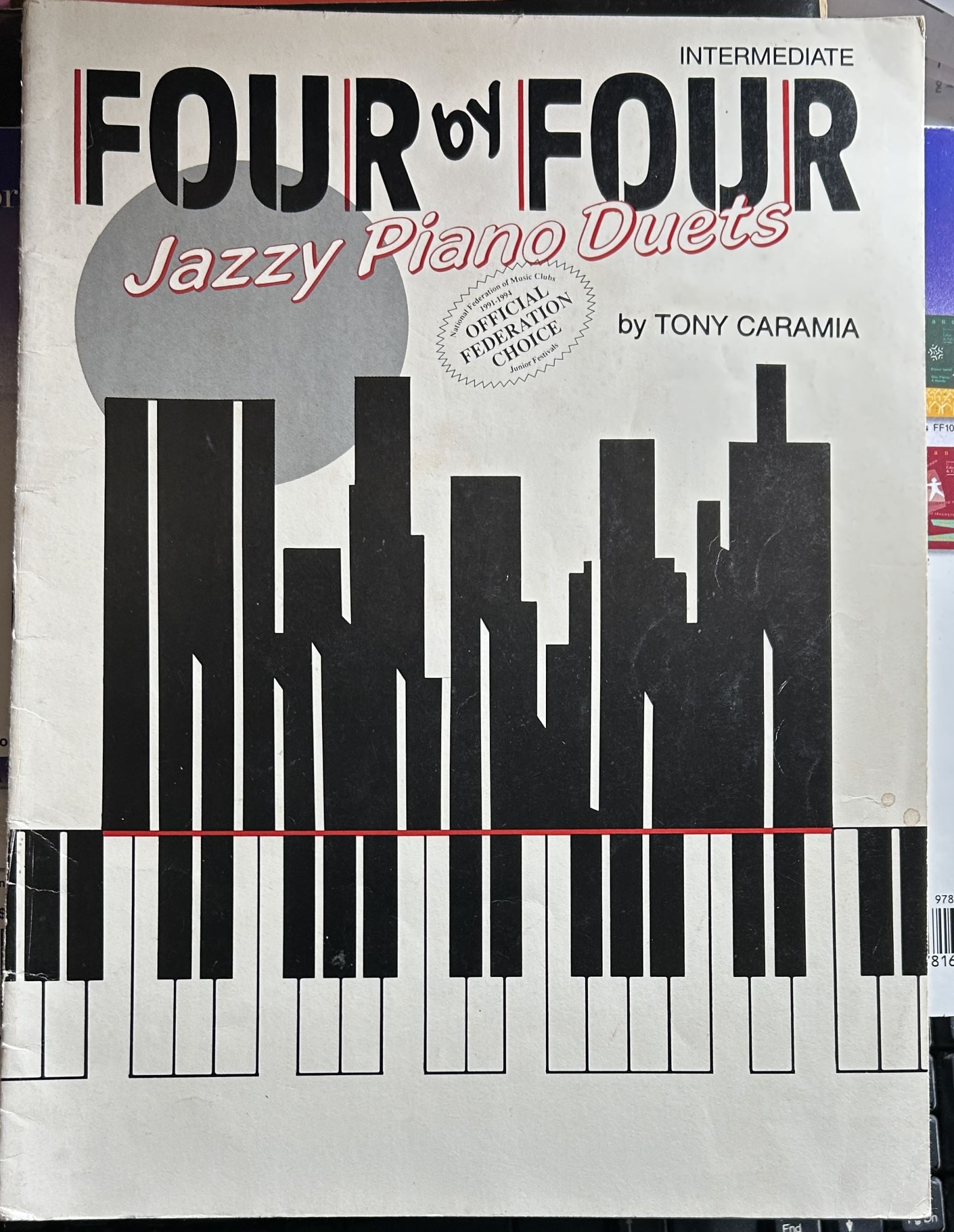 Four by Four Jazzy Piano Duets Intermediate by Tony Caramia