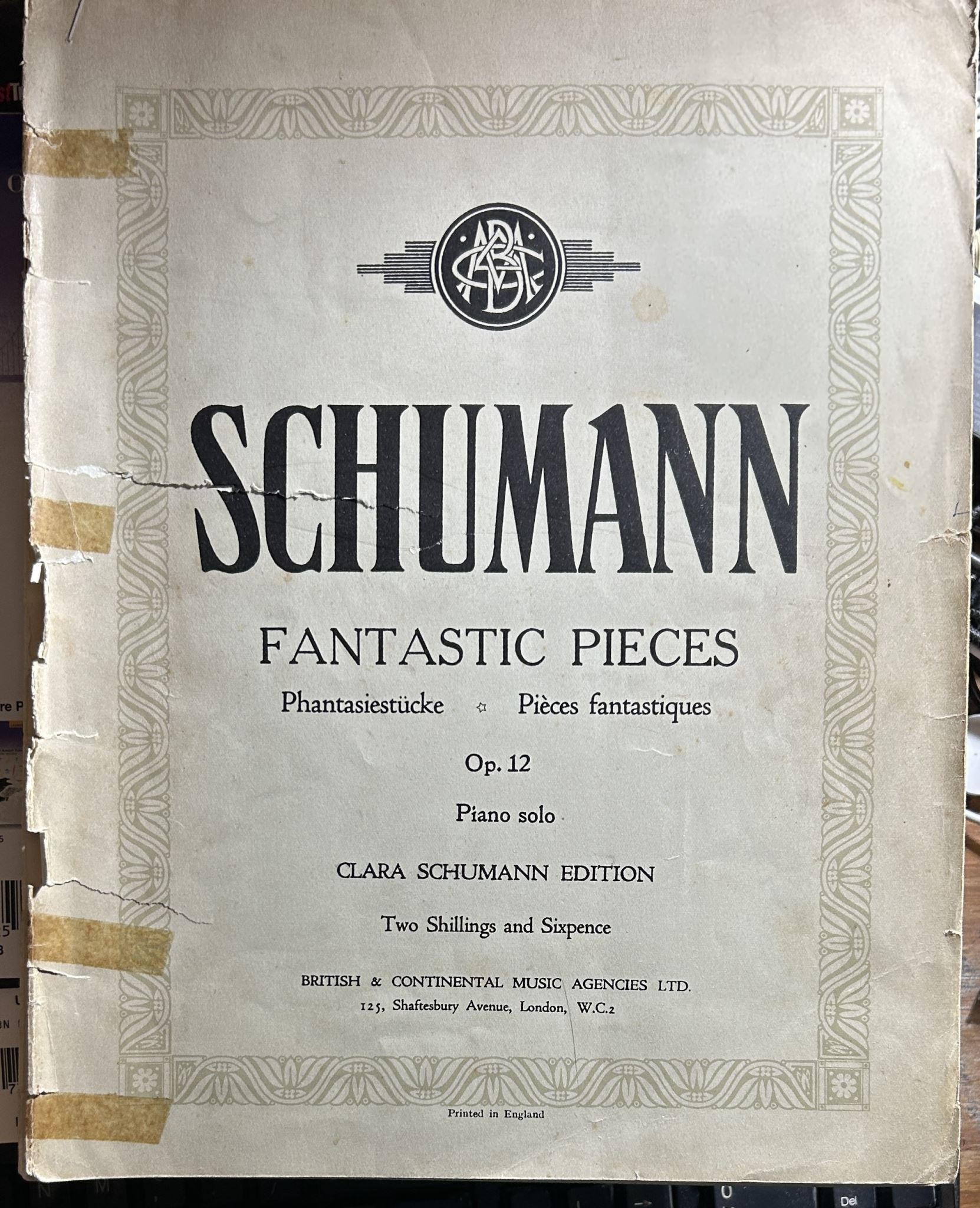 Schumann Fantastic Pieces Op 12 Piano Solo