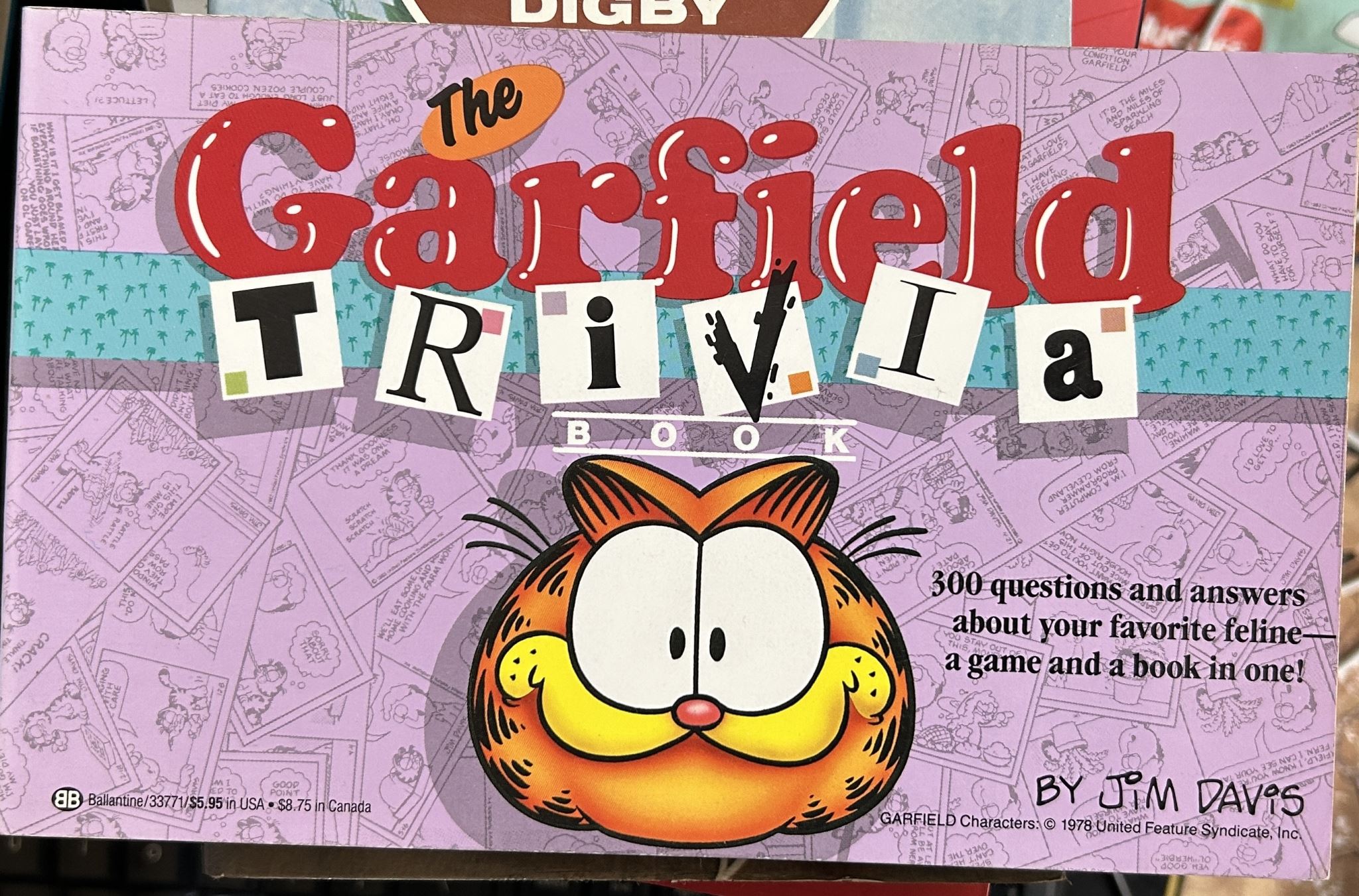 Garfield Trivia Book by Jim Davis