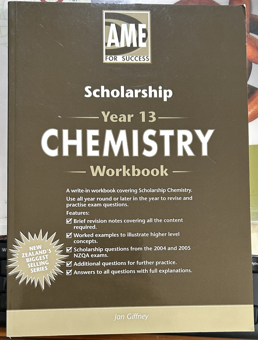 AME Year 13 Scholarship Chemistry Workbook